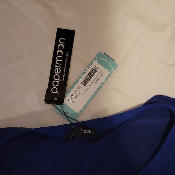 Papermoon blue sleeveless blouse - Picture 2 of 3